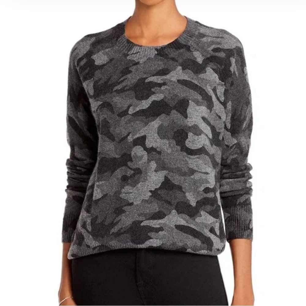 Aqua Cashmere Camouflage Sweater | M